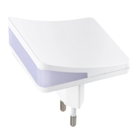 Veilleuse LED Hama Edge à brancher - IP20 - Capteur de luminosité - 6 x 6 x 7 cm - Blanche