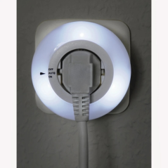 Veilleuse LED circulaire Hama - Puissance 0,8 W - Indice de protection IP20 - Capteur de luminosité - Protection tactile - Dimen
