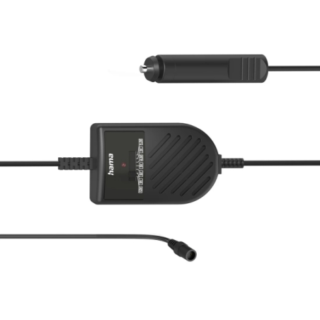 Alimentation allume-cigare Hama 36 W - Connecteur 12 V - Indicateur LED - Tension variable - Connecteurs assortis - Noir