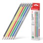 Crayon Graphite Triangulaire HB avec Gomme Noir - Erichkrause x12

