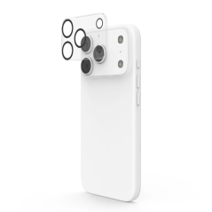 Protection d'objectif Hama Cam Protect pour iPhone 17 Pro - Verre trempé - Transparent