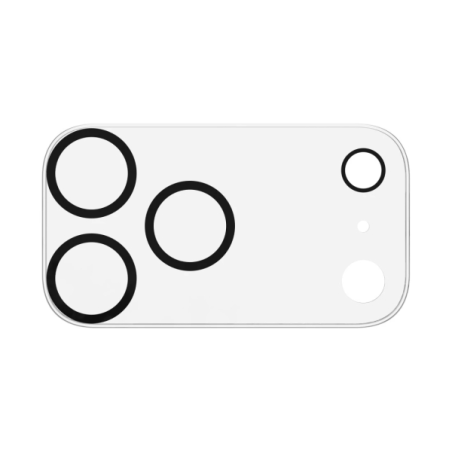 Protection d'objectif Hama Cam Protect pour iPhone 17 Pro / Pro Max - Verre trempé - Transparent