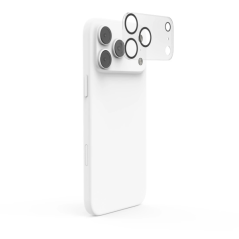 Protection d'objectif Hama Cam Protect pour iPhone 17 Pro / Pro Max - Verre trempé - Transparent