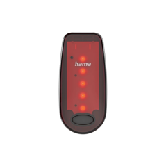 Lampe LED clignotante Hama SL-C - Câble de 26 cm - Rechargeable - Jusqu'à 7 h d'autonomie - Noir et rouge