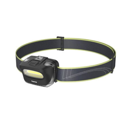 Lampe frontale LED Hama HL110 - Bandeau - 110 lumens - Fonctionne avec 3 piles AAA - Autonomie jusqu'à 19 h - Noir