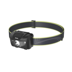 Lampe frontale LED Hama HL200 - Bandeau - 200 lumens - Jusqu'à 4 heures d'autonomie - Fonctionne avec 3 piles AAA - IP44 - Noir