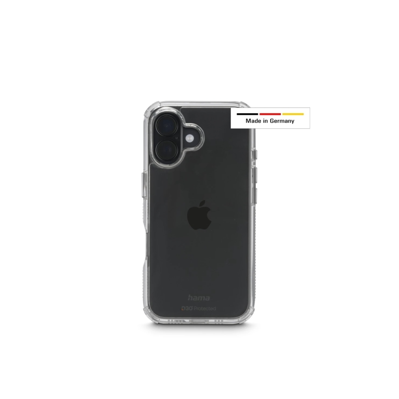 Coque Hama Extreme Protect pour iPhone 17 - Antidérapante - Polycarbonate - Protection D3O - Bords surélevés - Transparente