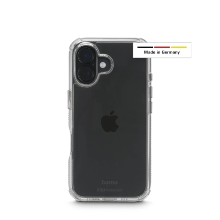 Coque Hama Extreme Protect pour iPhone 17 - Antidérapante - Polycarbonate - Protection D3O - Bords surélevés - Transparente