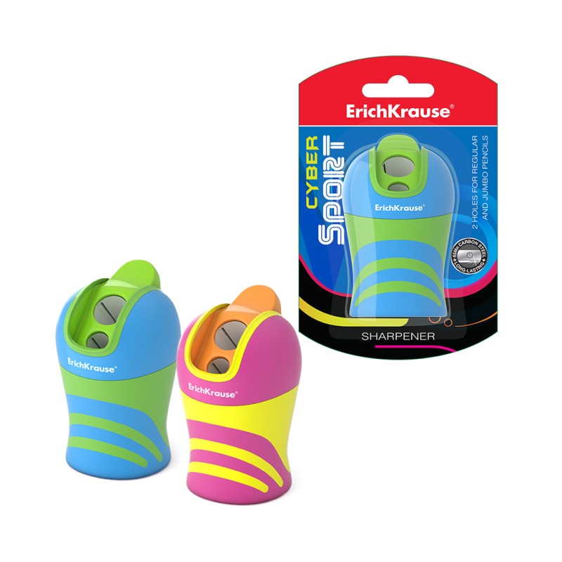 Taille-crayon double Erichkrause Cyber Sport - Lot de 12 - Récipient

