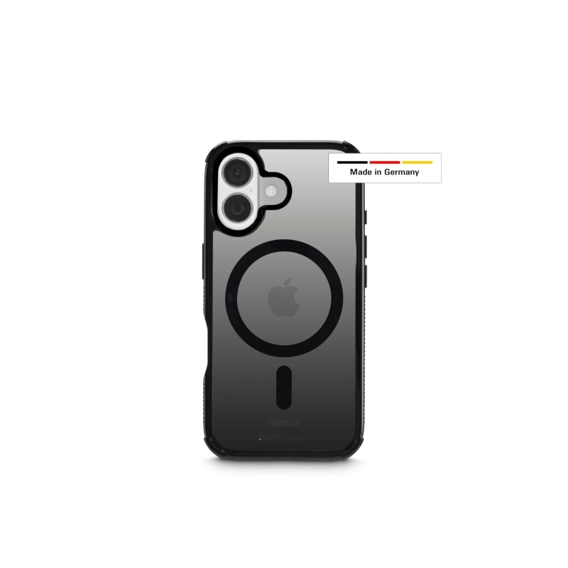 Coque Hama Extreme Protect pour iPhone 17 - Magnétique - Antidérapante - Polycarbonate - Protection D3O - Bords surélevés - Noir