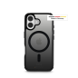 Coque Hama Extreme Protect pour iPhone 17 - Magnétique - Antidérapante - Polycarbonate - Protection D3O - Bords surélevés - Noir
