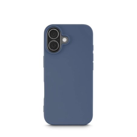 Coque Hama Fantastic Feel pour iPhone 17 - Antiadhésive, anti-salissures - Polyuréthane thermoplastique - Bords surélevés - Bleu