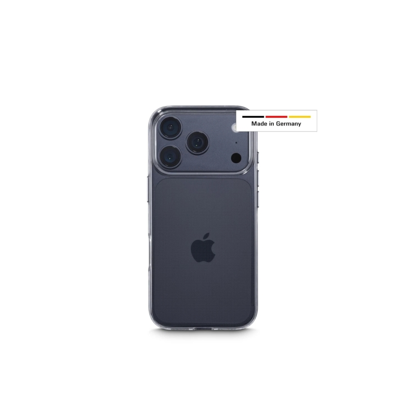 Coque Hama Always Clear pour iPhone 17 Pro - Antidérapante - Anti-jaunissement - Polyuréthane thermoplastique - Bords surélevés