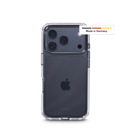 Coque Hama Extreme Protect pour iPhone 17 Pro - Antidérapante - Polycarbonate - Protection D3O - Bords surélevés - Transparente