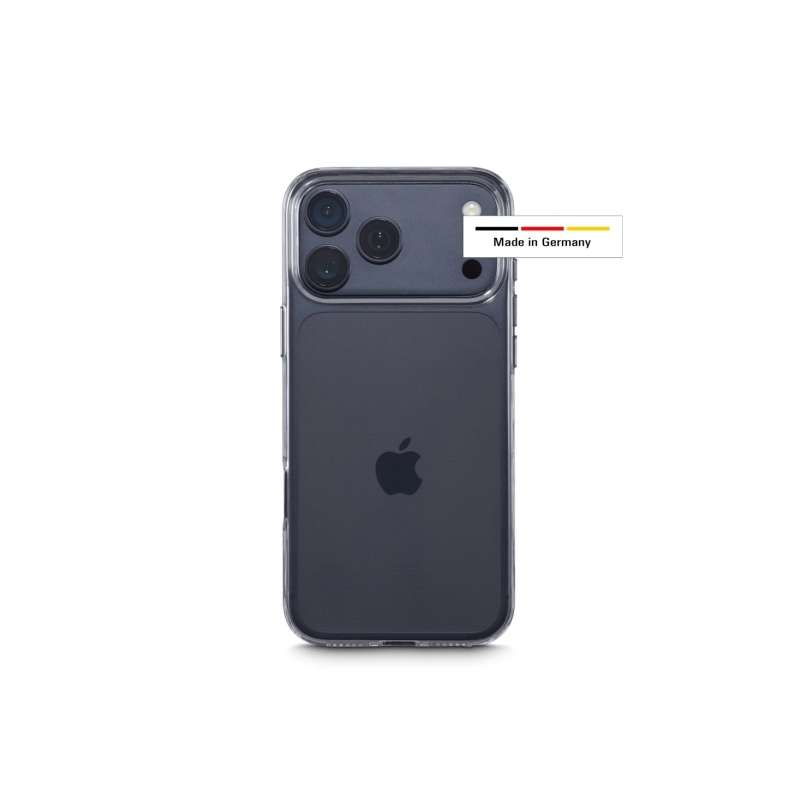 Coque Hama Always Clear pour iPhone 17 Pro Max - Antidérapante - Polyuréthane thermoplastique - Bords surélevés - Transparente