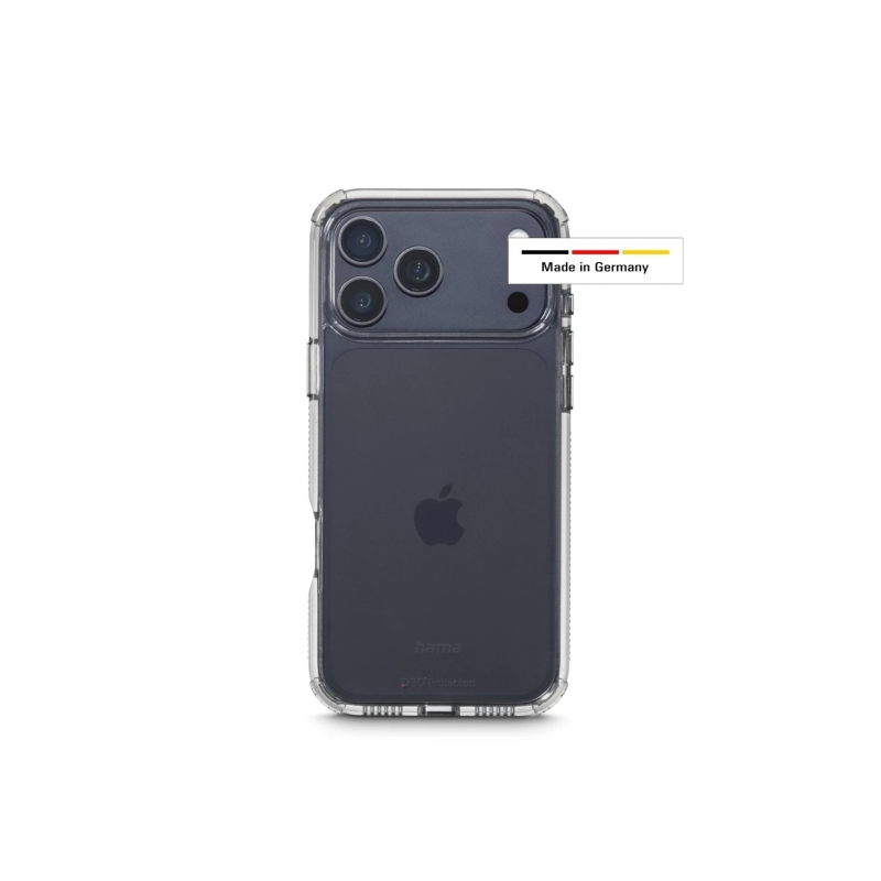Coque Hama Extreme Protect pour iPhone 17 Pro Max - Antidérapante - Polycarbonate - Protection D3O - Bords surélevés - Transpare