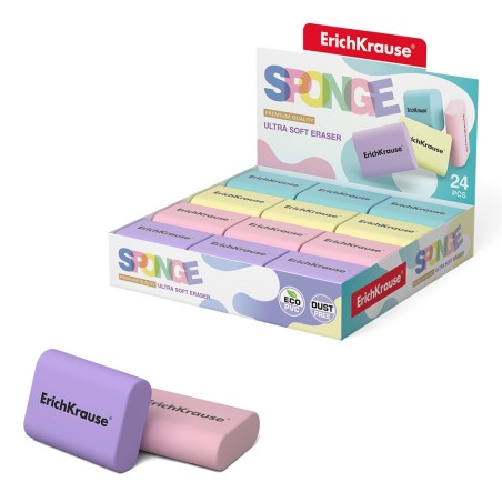 Gommes pastel ErichKrause, boîte de 24