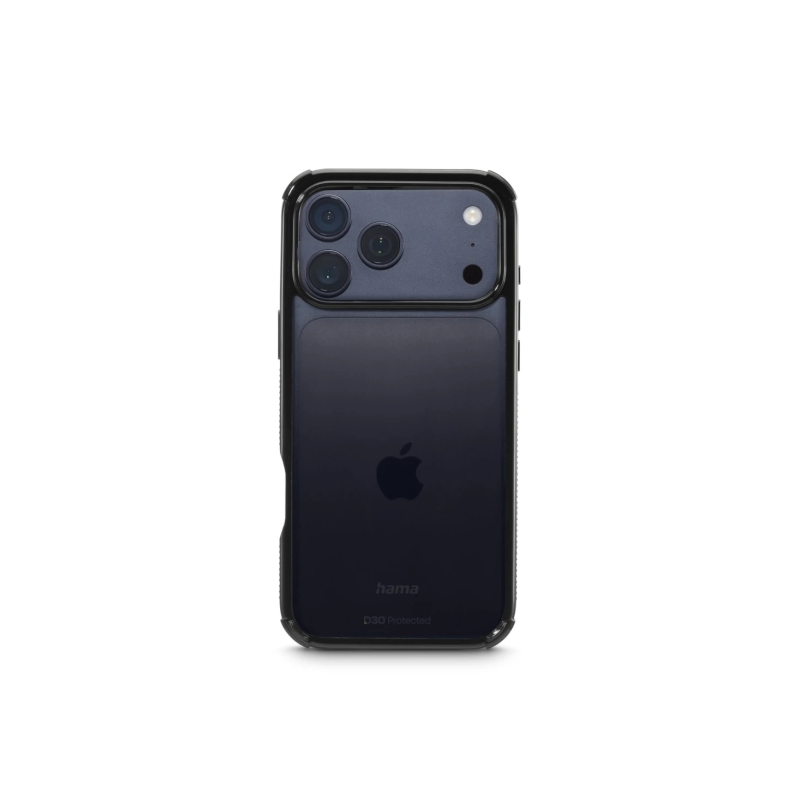 Coque Hama Extreme Protect pour iPhone 17 Pro Max - Antidérapante - Polycarbonate - Protection D3O - Bords surélevés - Noire