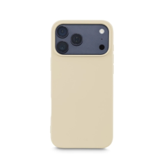 Coque Hama Fantastic Feel pour iPhone 17 Pro Max - Antidérapante - Polyuréthane thermoplastique - Bords surélevés - Beige
