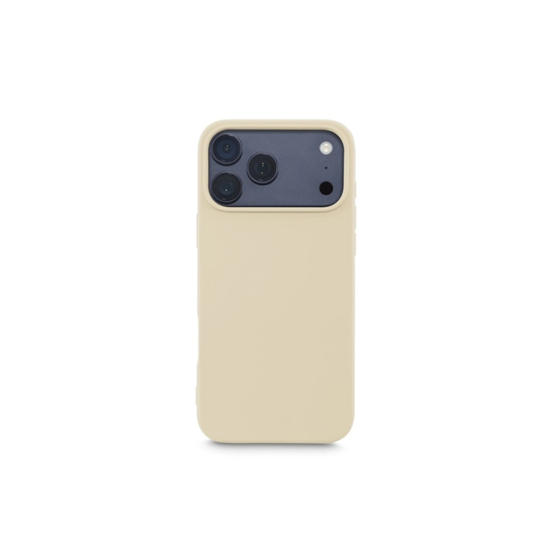 Coque Hama Fantastic Feel pour iPhone 17 Pro Max - Antidérapante - Polyuréthane thermoplastique - Bords surélevés - Beige