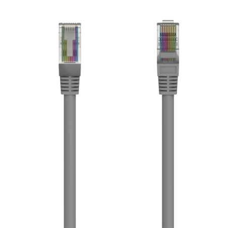 Câble réseau Hama Essential UTP RJ45 Cat-5e - Longueur : 3 m - Vitesse jusqu'à 1 Gbit/s - Gris