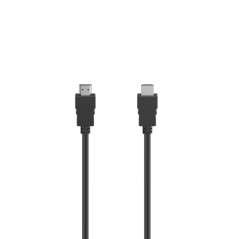Câble HDMI 4K mâle Hama - Longueur : 1,5 m - Compatible ARC et 3D - Vitesse jusqu'à 18 Gbit/s - Noir