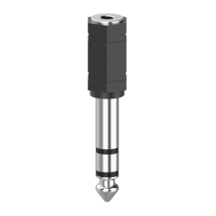 Adaptateur Hama Jack - Connecteur femelle 3,5 mm - Connecteur mâle 6,3 mm - Noir