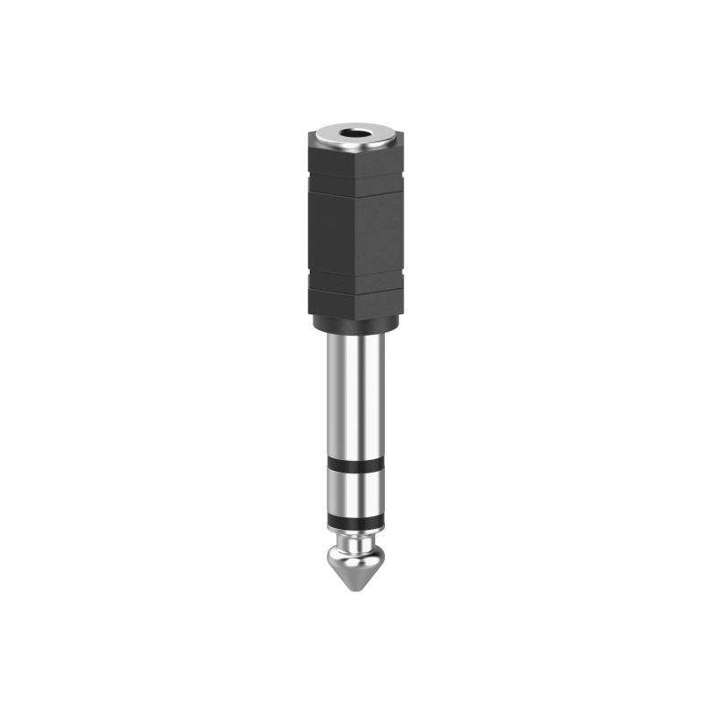 Adaptateur Hama Jack - Connecteur femelle 3,5 mm - Connecteur mâle 6,3 mm - Noir