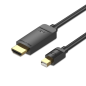 Câble convertisseur Vention HDMI mâle vers Mini DisplayPort mâle - Résolution 4K - ARC - Longueur 3 m - Connecteurs plaqués or -
