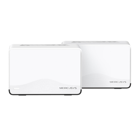 Système Wi-Fi Mesh Mercusys Halo H27BE (pack de 2) - Portée jusqu'à 650 m² - Débit jusqu'à 3 600 Mbit/s - Blanc
