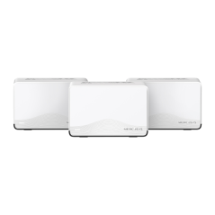 Système Wi-Fi Mesh Mercusys Halo H27BE (pack de 3) - Portée jusqu'à 650 m² - Débit jusqu'à 3 600 Mbit/s - Blanc