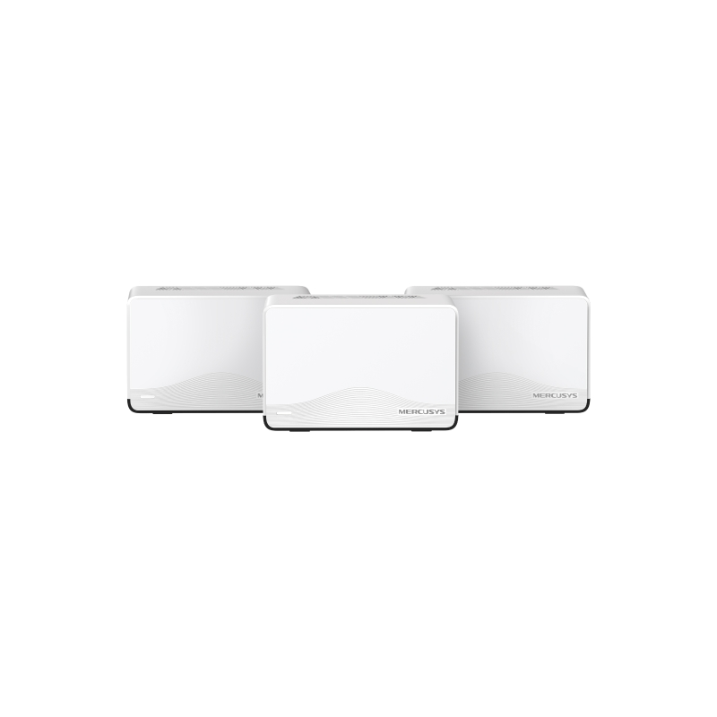 Système Wi-Fi Mesh Mercusys Halo H27BE (pack de 3) - Portée jusqu'à 650 m² - Débit jusqu'à 3 600 Mbit/s - Blanc