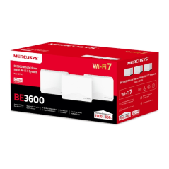 Système Wi-Fi Mesh Mercusys Halo H27BE (pack de 3) - Portée jusqu'à 650 m² - Débit jusqu'à 3 600 Mbit/s - Blanc
