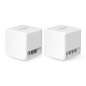 Système Wi-Fi 6 Mesh double bande Mercusys H60X AX1500 - 2 unités Halo - Couverture jusqu'à 350 m² - Blanc