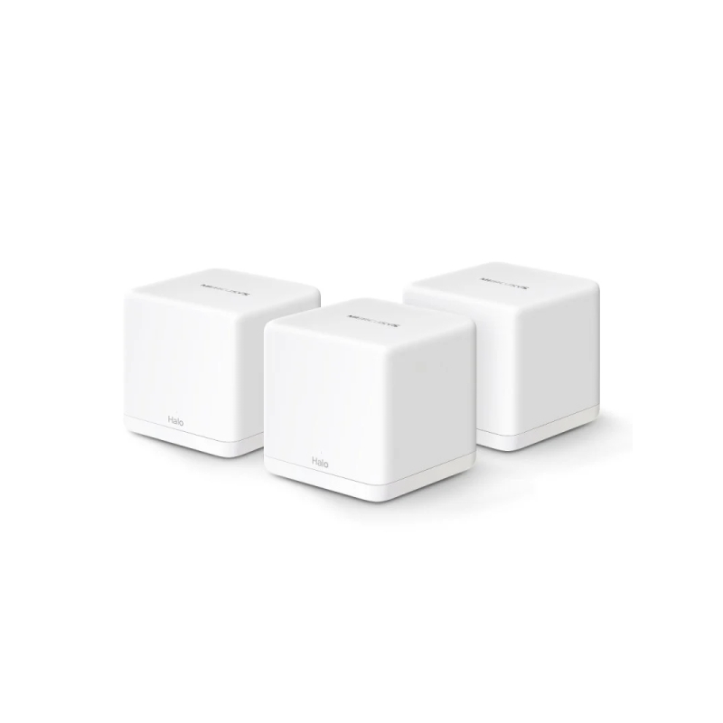 Système Wi-Fi 6 Mesh double bande Mercusys H60X AX1500 - 3 unités Halo - Couverture jusqu'à 550 m² - Blanc