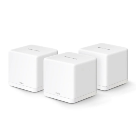 Système Wi-Fi 6 Mesh double bande Mercusys H60X AX1500 - 3 unités Halo - Couverture jusqu'à 550 m² - Blanc