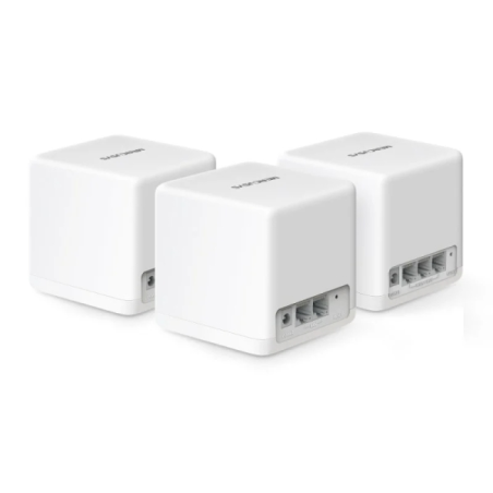 Système Wi-Fi 6 Mesh double bande Mercusys H60X AX1500 - 3 unités Halo - Couverture jusqu'à 550 m² - Blanc