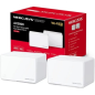 Système Mercusys H80X Wi-Fi 6 Mesh AX3000 double bande - 2 unités Halo - Couverture jusqu'à 650 m² - 3 ports Gigabit par unité H