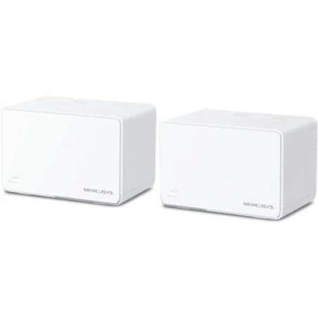Système Mercusys H80X Wi-Fi 6 Mesh AX3000 double bande - 2 unités Halo - Couverture jusqu'à 650 m² - 3 ports Gigabit par unité H