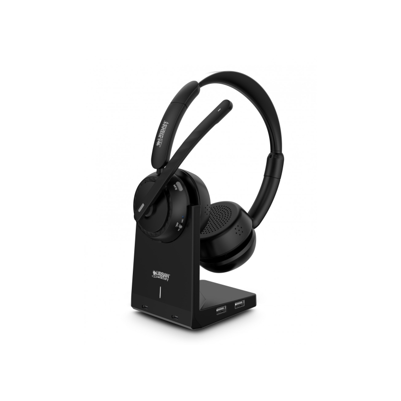 Casque Bluetooth 5.2 Urban Factory Movee Max - Réduction active du bruit - Support de charge - Microphone avec réduction du brui