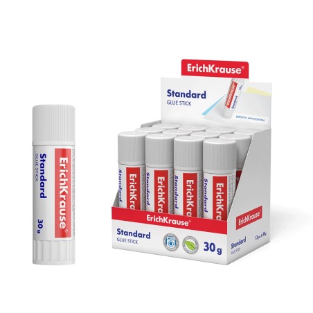 LOT de 12 Erichkrause Bâton de colle Standard - 30 g - Collage rapide