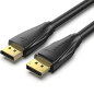 Câble Vention DisplayPort 1.4 8K - Longueur : 10 m - Revêtement PVC - Connecteurs plaqués or - Noir