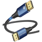 Câble Vention DisplayPort 1.4 8K - Longueur : 2 m - Gaine en nylon tressé - Connecteurs plaqués or - Bleu