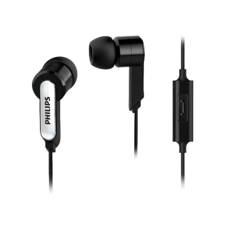 Écouteurs intra-auriculaires Philips - Câble de 1,2 m - Prise jack 3,5 mm - Microphone intégré - 3 paires d'embouts en silicone