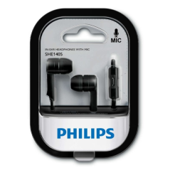 Écouteurs intra-auriculaires Philips - Câble de 1,2 m - Prise jack 3,5 mm - Microphone intégré - 3 paires d'embouts en silicone