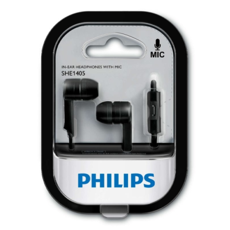Écouteurs intra-auriculaires Philips - Câble de 1,2 m - Prise jack 3,5 mm - Microphone intégré - 3 paires d'embouts en silicone