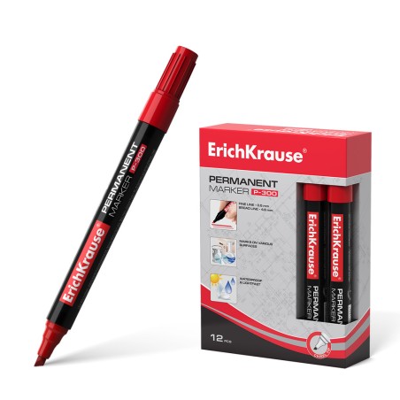 Marqueurs rouges ErichKrause double pointe