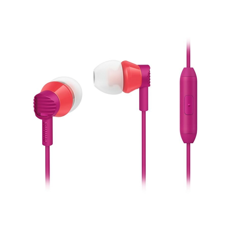 Écouteurs intra-auriculaires filaires Philips - Prise jack 3,5 mm - Microphone intégré - 3 paires d'embouts en silicone - Isolat