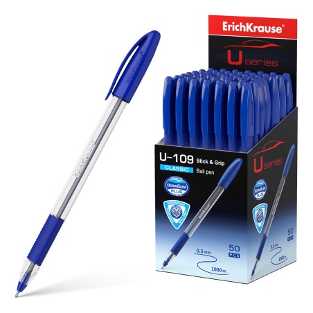 stylo bille bleu grip boîte