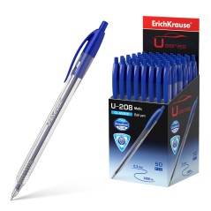 stylo bille bleu transparent ErichKrause